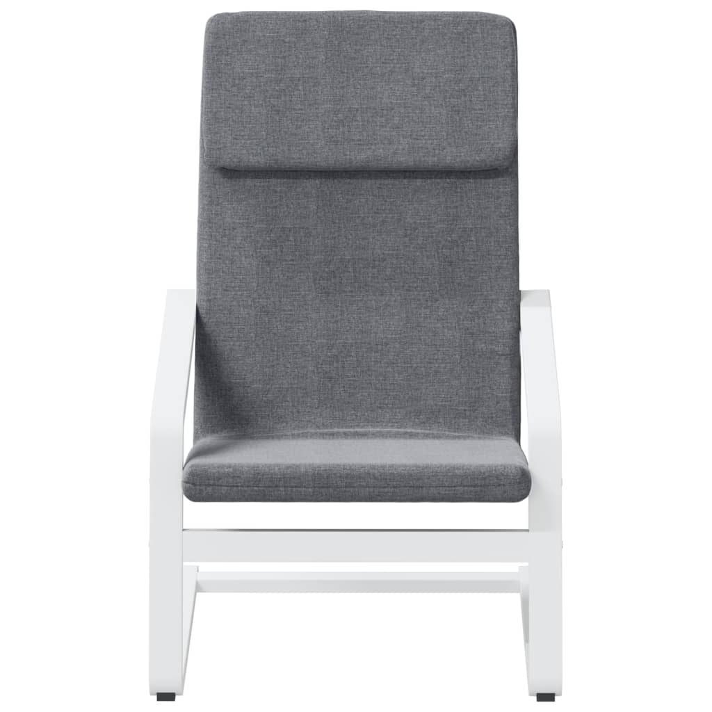 vidaXL Fauteuil relax avec repose-pieds gris foncé en tissu