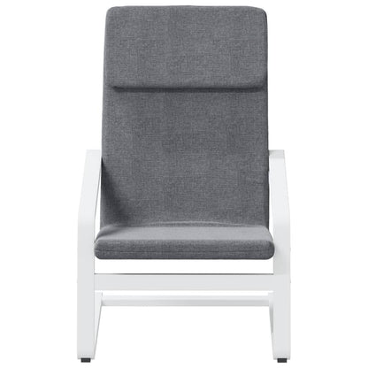 vidaXL Fauteuil relax avec repose-pieds gris foncé en tissu