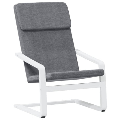 vidaXL Fauteuil relax avec repose-pieds gris foncé en tissu