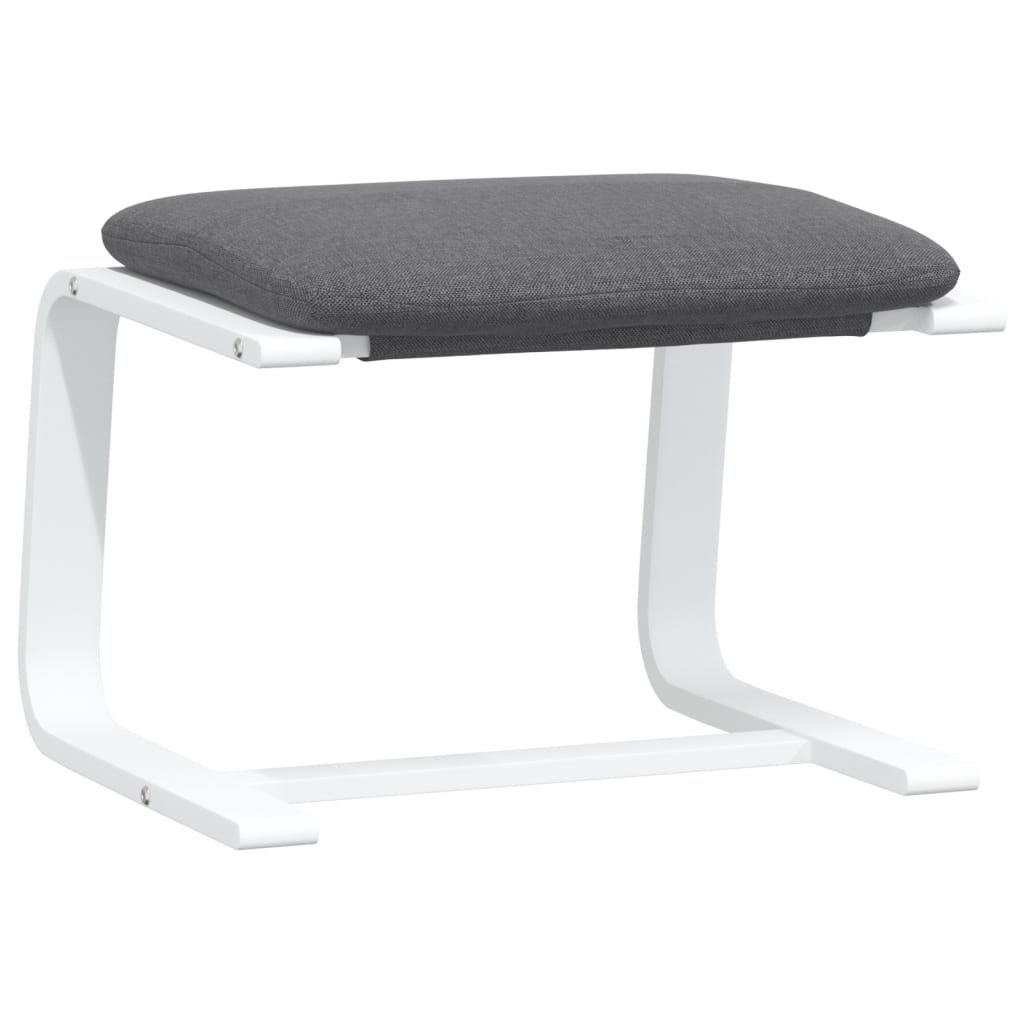 vidaXL Fauteuil relax avec repose-pieds gris foncé en tissu