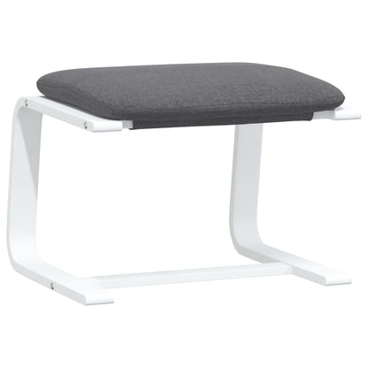 vidaXL Fauteuil relax avec repose-pieds gris foncé en tissu