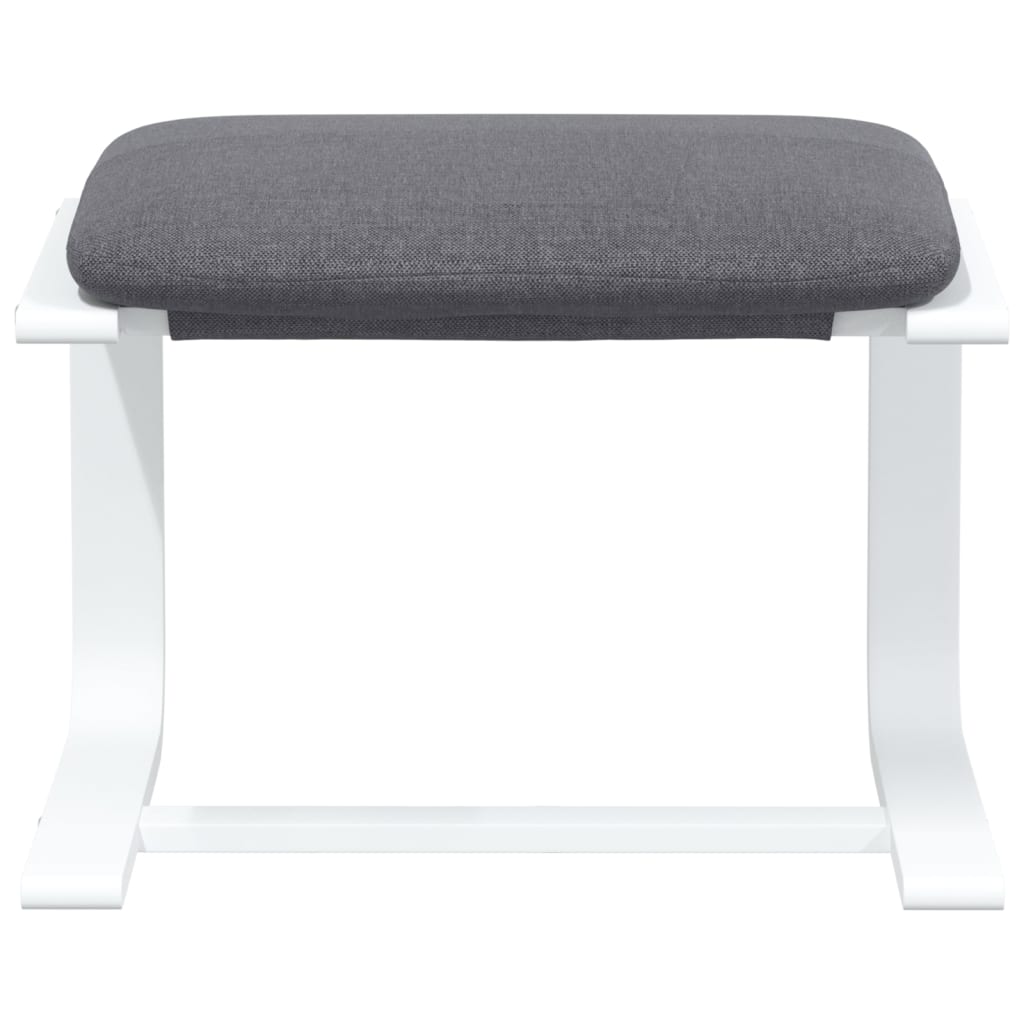 vidaXL Fauteuil relax avec repose-pieds gris foncé en tissu