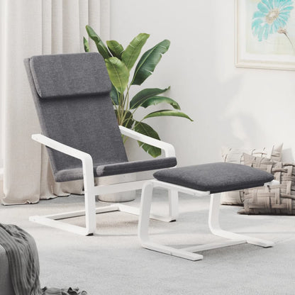 vidaXL Fauteuil relax avec repose-pieds gris foncé en tissu
