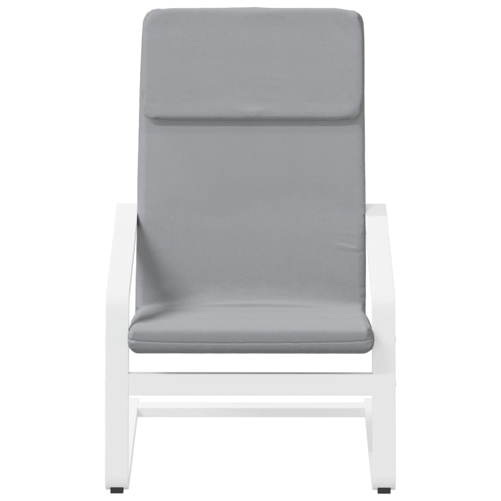 vidaXL Fauteuil de relaxation avec tabouret Tissu Gris clair