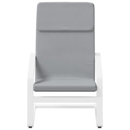 vidaXL Fauteuil de relaxation avec tabouret Tissu Gris clair