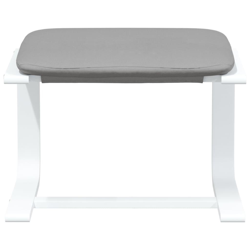 vidaXL Fauteuil de relaxation avec tabouret Tissu Gris clair