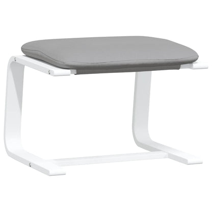 vidaXL Fauteuil de relaxation avec tabouret Tissu Gris clair