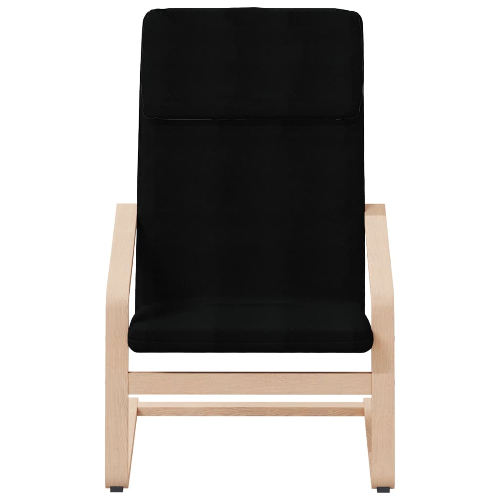 vidaXL Fauteuil relax avec repose-pieds Tissu Noir