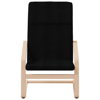 vidaXL Fauteuil relax avec repose-pieds Tissu Noir