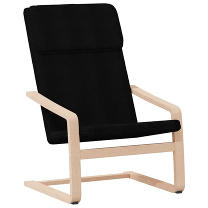 vidaXL Fauteuil relax avec repose-pieds Tissu Noir