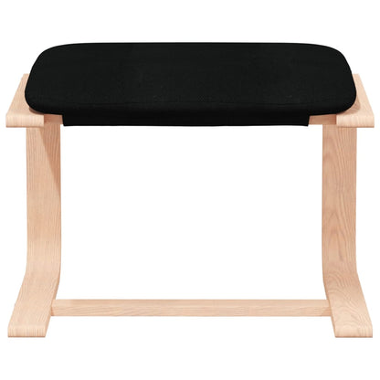 vidaXL Fauteuil relax avec repose-pieds Tissu Noir
