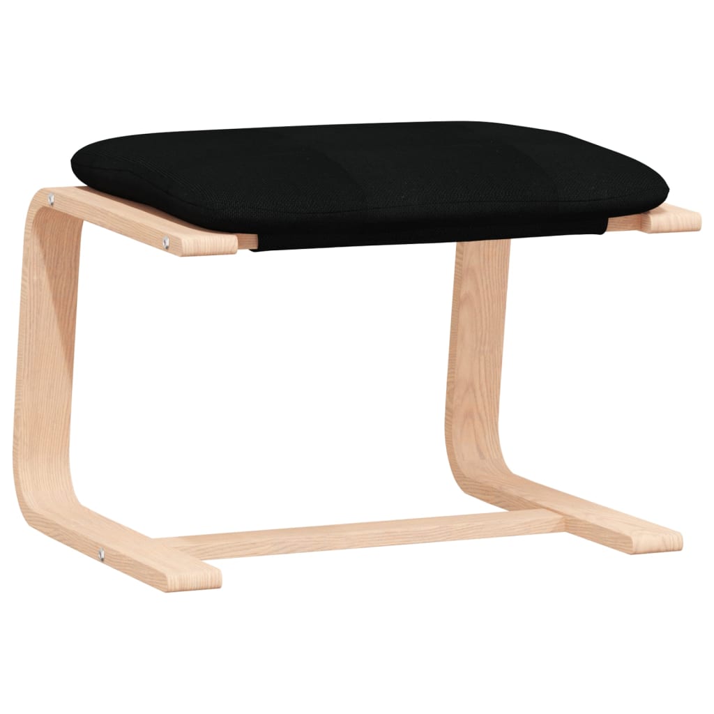 vidaXL Fauteuil relax avec repose-pieds Tissu Noir
