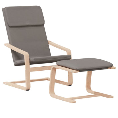 vidaXL Fauteuil relax avec repose-pieds taupe tissu