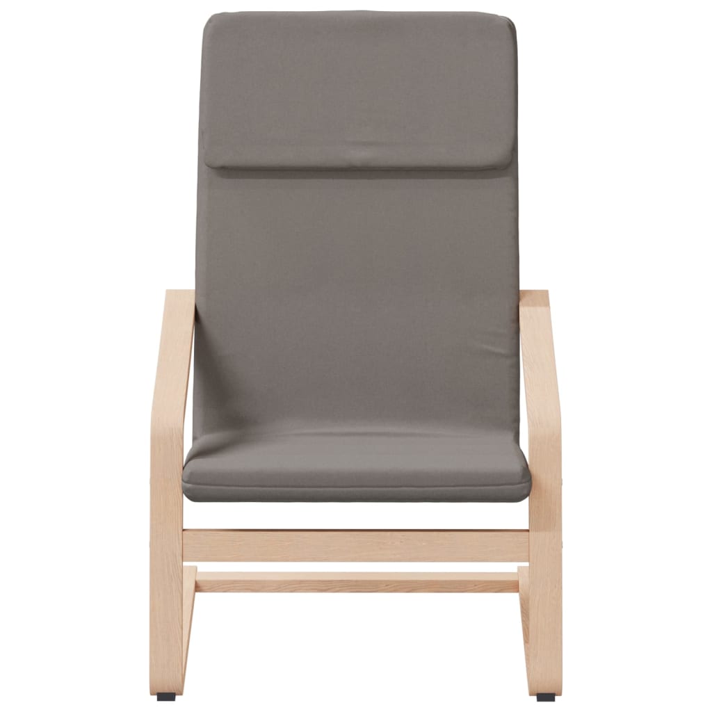 vidaXL Fauteuil relax avec repose-pieds taupe tissu