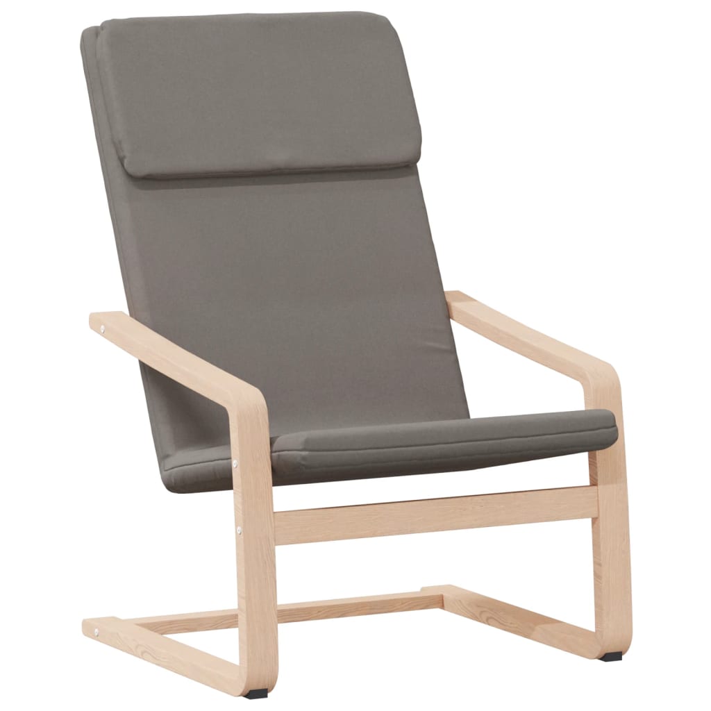 vidaXL Fauteuil relax avec repose-pieds taupe tissu