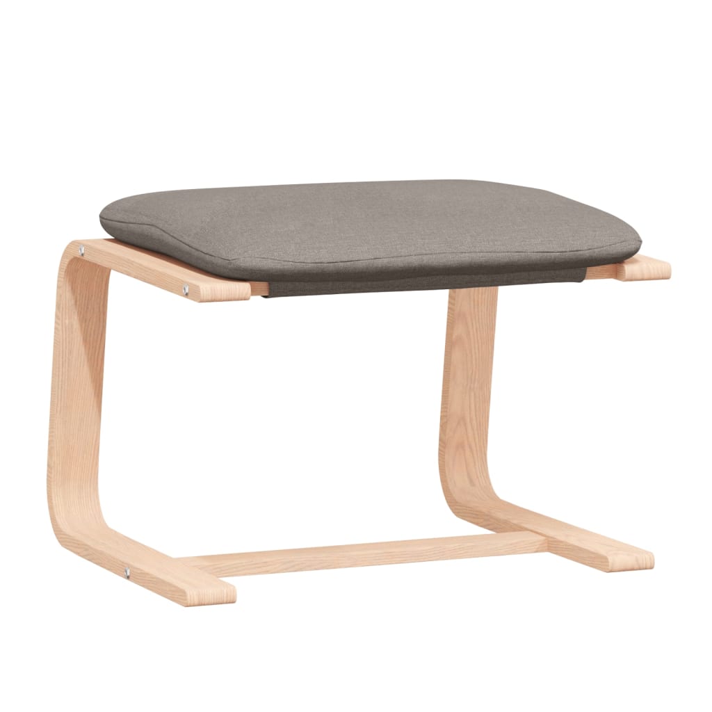 vidaXL Fauteuil relax avec repose-pieds taupe tissu
