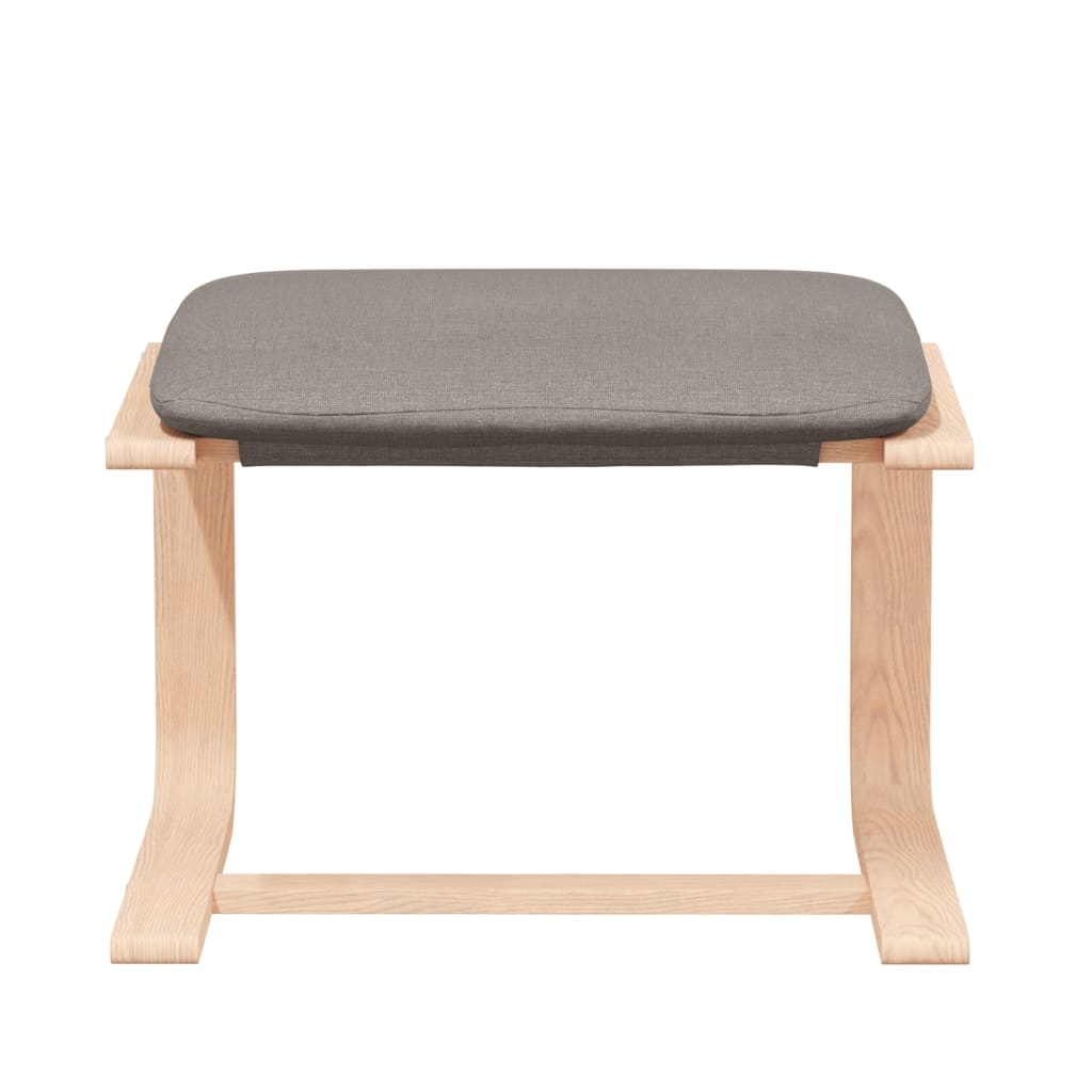 vidaXL Fauteuil relax avec repose-pieds taupe tissu