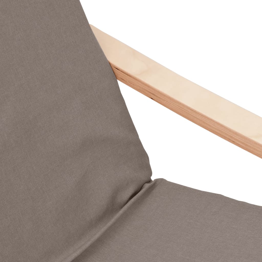 vidaXL Fauteuil relax avec repose-pieds taupe tissu