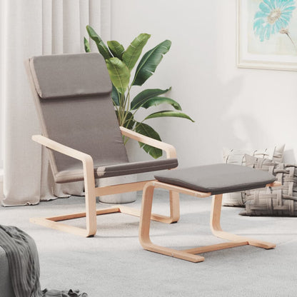 vidaXL Fauteuil relax avec repose-pieds taupe tissu