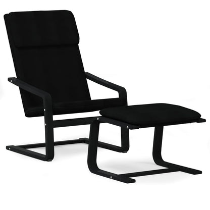 vidaXL Fauteuil relax avec repose-pieds Tissu Noir