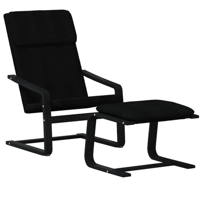 vidaXL Fauteuil relax avec repose-pieds Tissu Noir