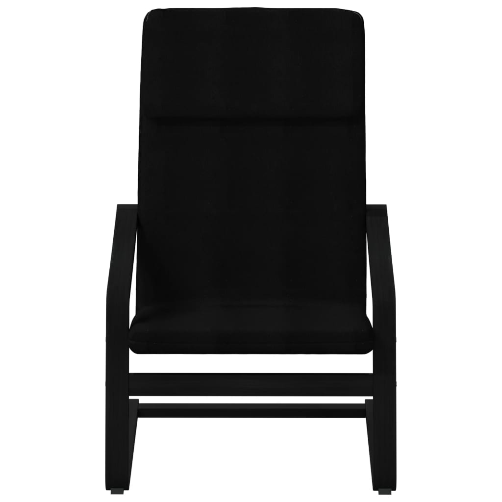 vidaXL Fauteuil relax avec repose-pieds Tissu Noir
