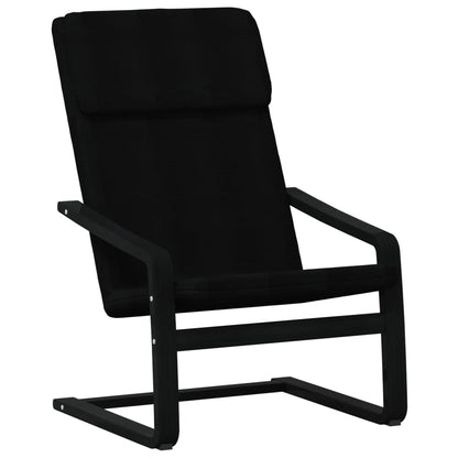 vidaXL Fauteuil relax avec repose-pieds Tissu Noir