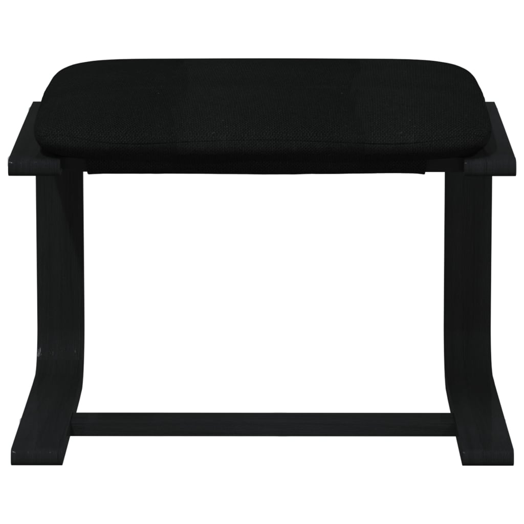 vidaXL Fauteuil relax avec repose-pieds Tissu Noir