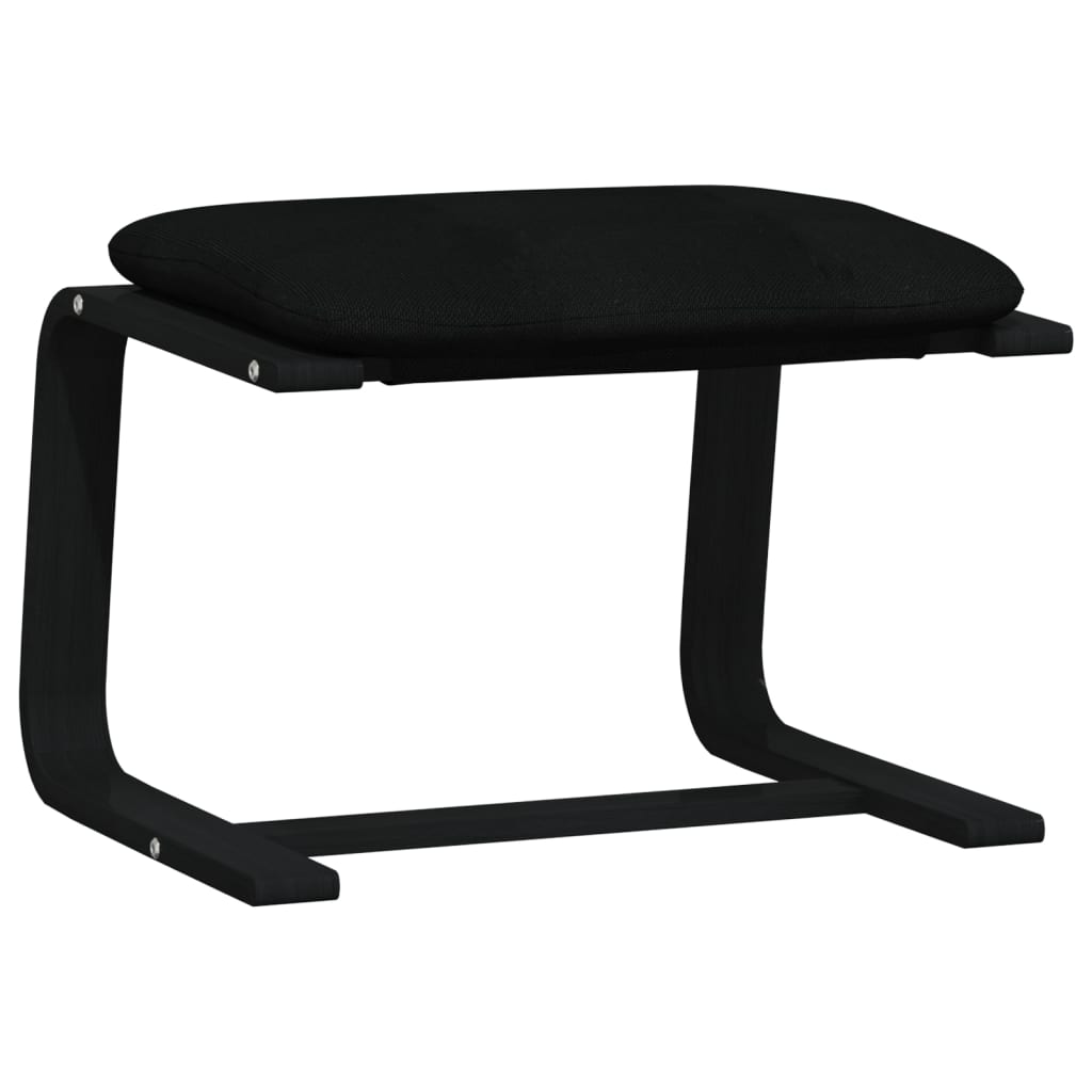 vidaXL Fauteuil relax avec repose-pieds Tissu Noir