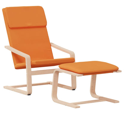 vidaXL Fauteuil de relaxation avec tabouret Tissu Jaune foncé