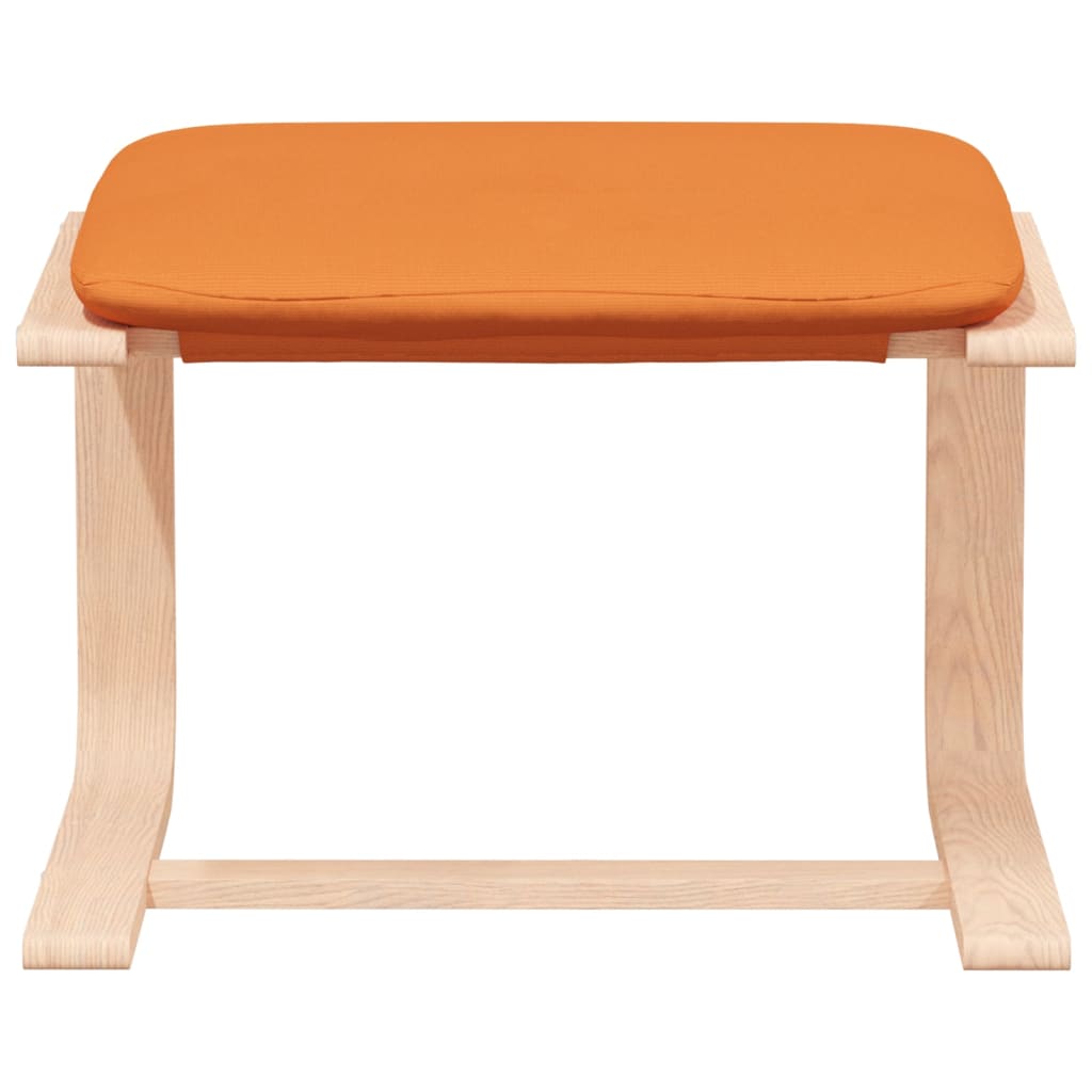 vidaXL Fauteuil de relaxation avec tabouret Tissu Jaune foncé