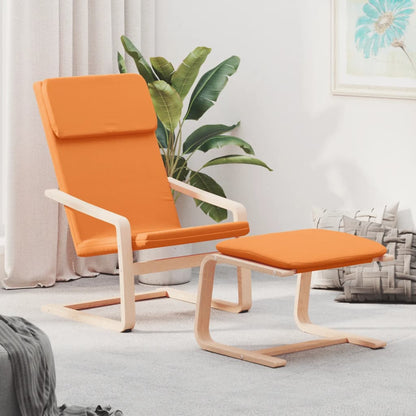 vidaXL Fauteuil de relaxation avec tabouret Tissu Jaune foncé