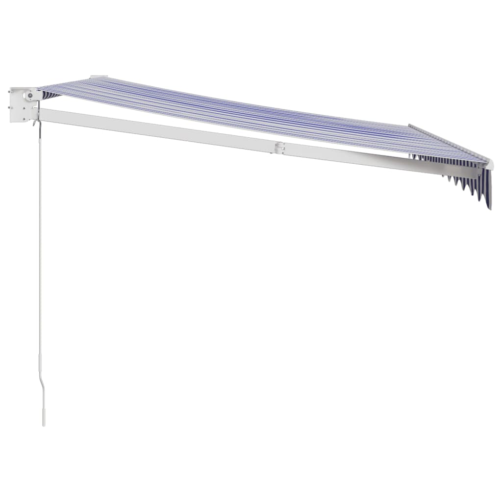 vidaXL Markise Einziehbar Blau und Weiß 3,5x2,5 m Stoff und Aluminium
