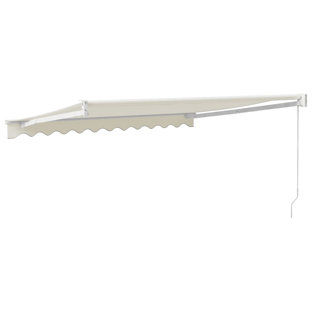 vidaXL Markise Einziehbar Creme 3,5x2,5 m Stoff und Aluminium