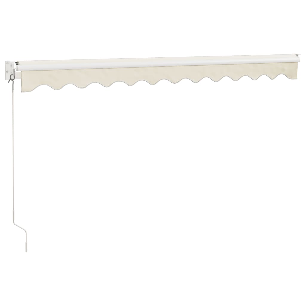 vidaXL Markise Einziehbar Creme 3,5x2,5 m Stoff und Aluminium
