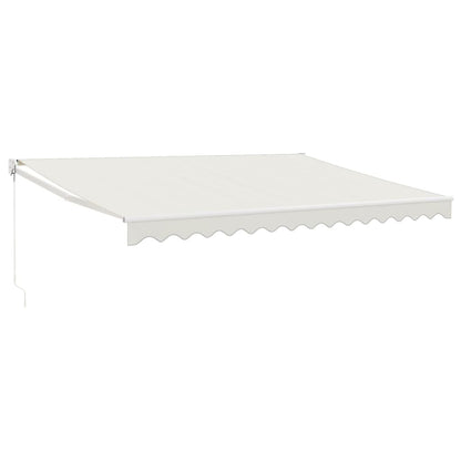 vidaXL Markise Einziehbar Creme 4x3 m Stoff und Aluminium