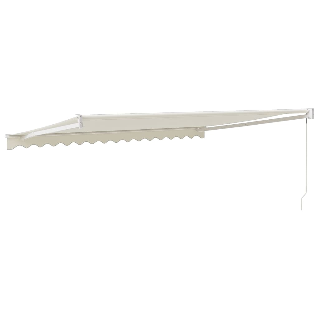 vidaXL Markise Einziehbar Creme 4x3 m Stoff und Aluminium