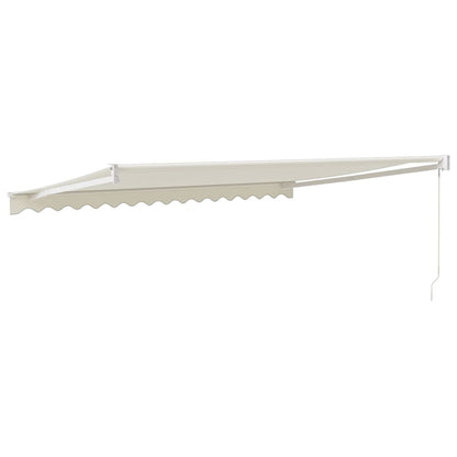 vidaXL Markise Einziehbar Creme 4x3 m Stoff und Aluminium