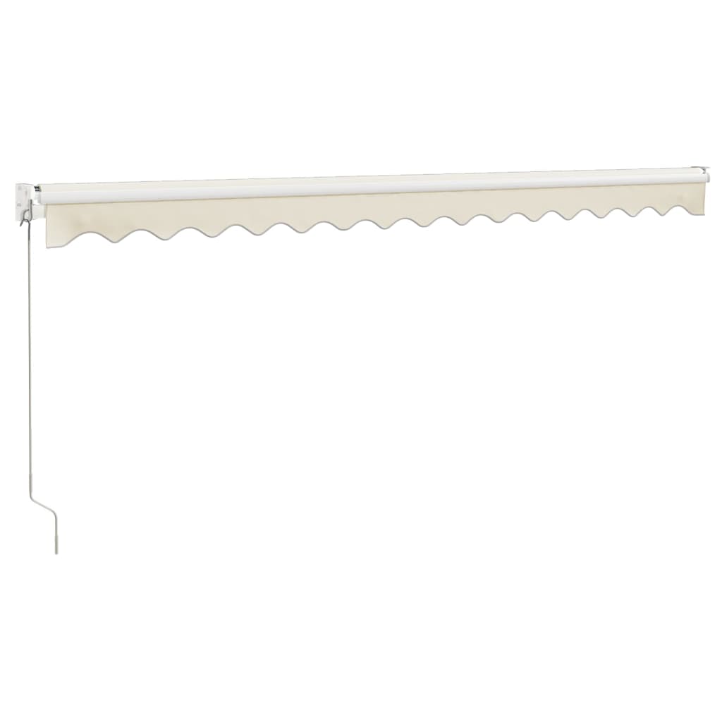 vidaXL Markise Einziehbar Creme 4,5x3 m Stoff und Aluminium