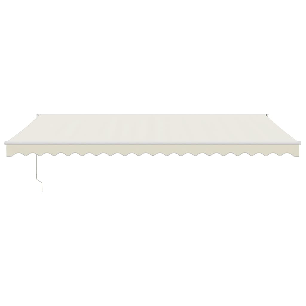vidaXL Markise Einziehbar Creme 5x3 m Stoff und Aluminium
