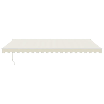 vidaXL Markise Einziehbar Creme 5x3 m Stoff und Aluminium