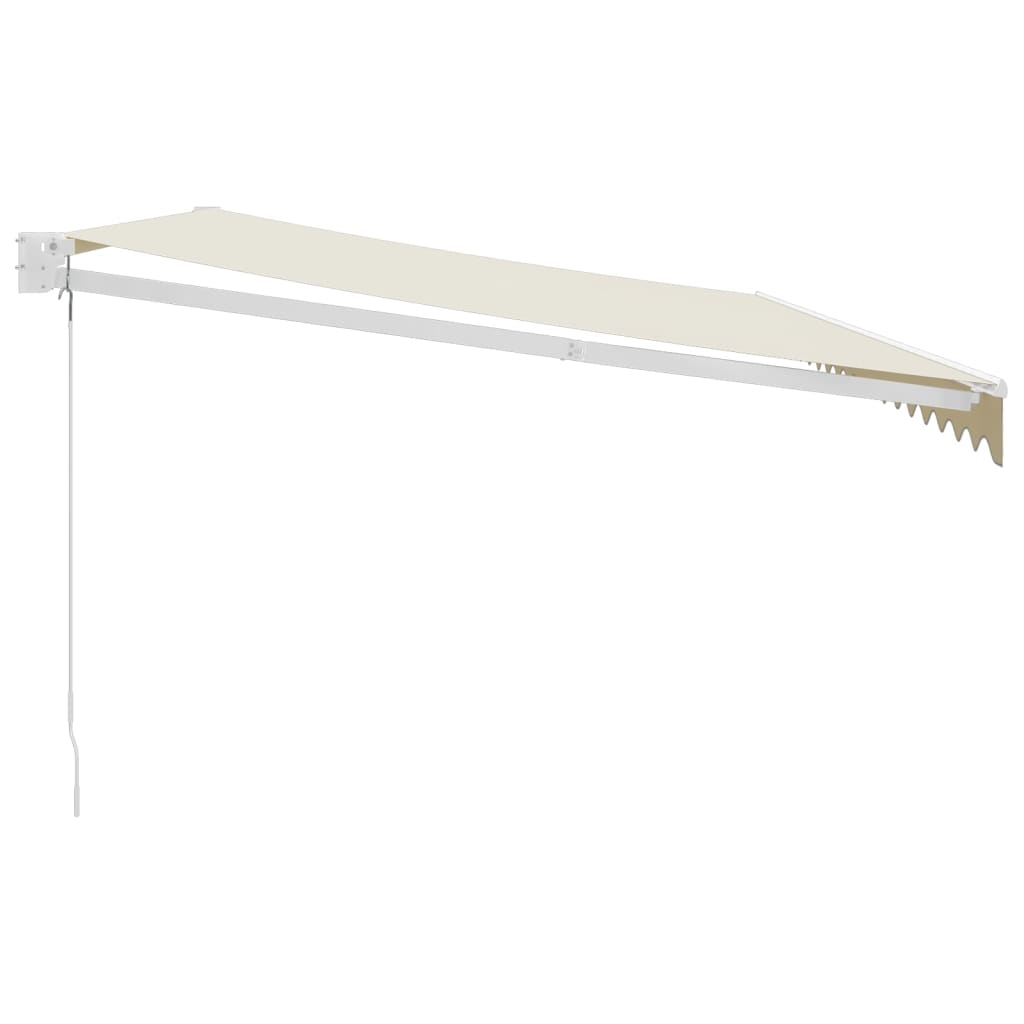 vidaXL Markise Einziehbar Creme 5x3 m Stoff und Aluminium