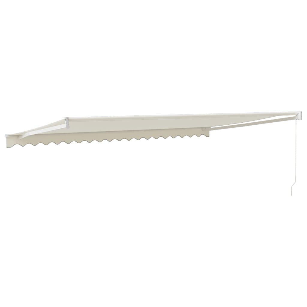 vidaXL Markise Einziehbar Creme 5x3 m Stoff und Aluminium