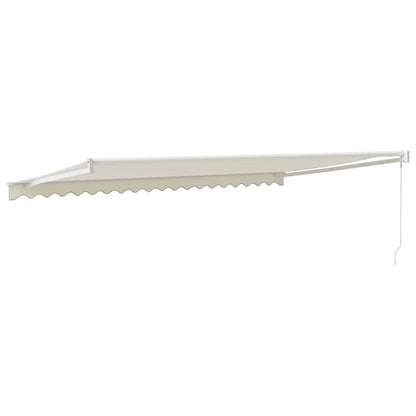 vidaXL Markise Einziehbar Creme 5x3 m Stoff und Aluminium
