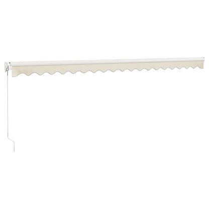 vidaXL Markise Einziehbar Creme 5x3 m Stoff und Aluminium