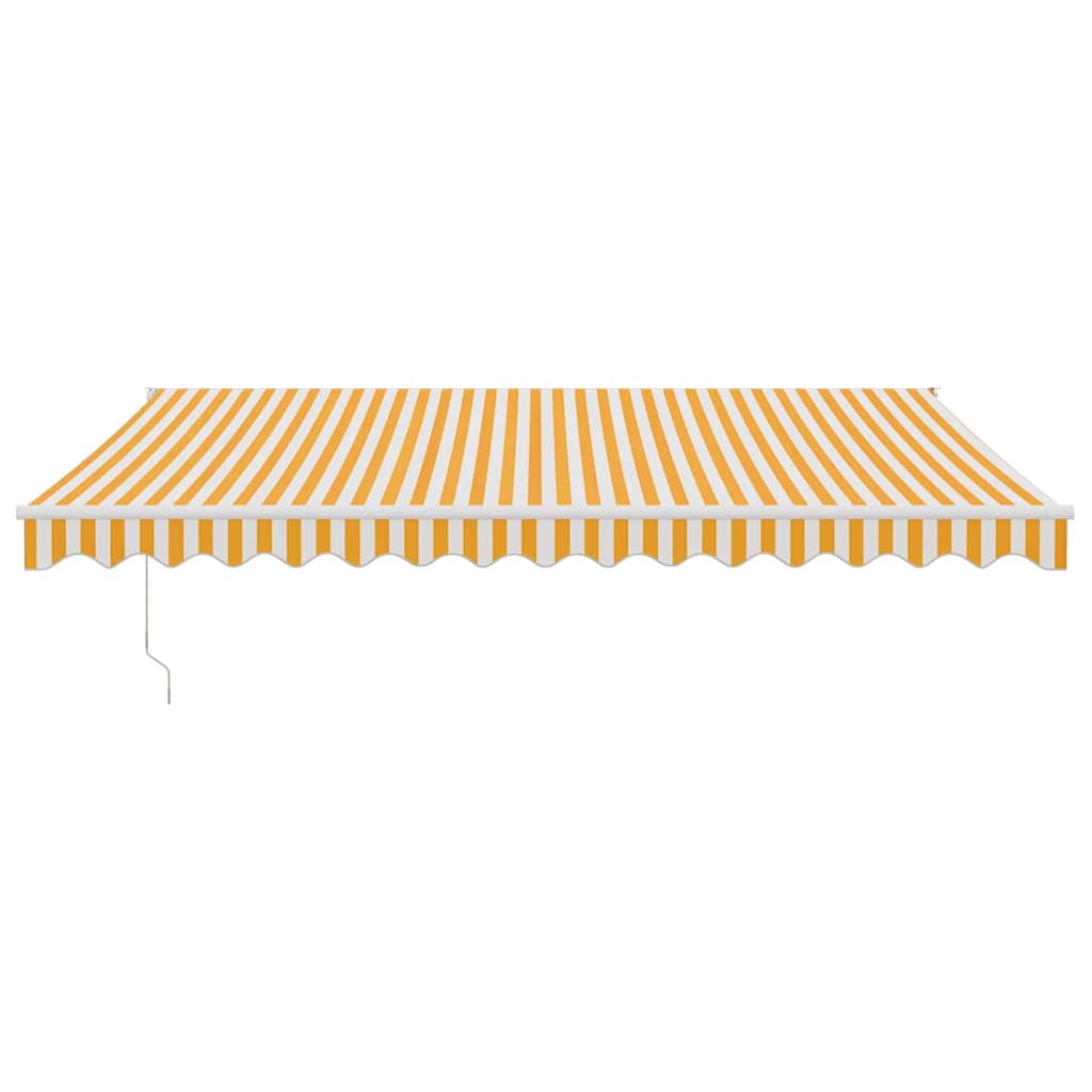 vidaXL Markise Einziehbar Gelb und Weiß 4x3 m Stoff und Aluminium