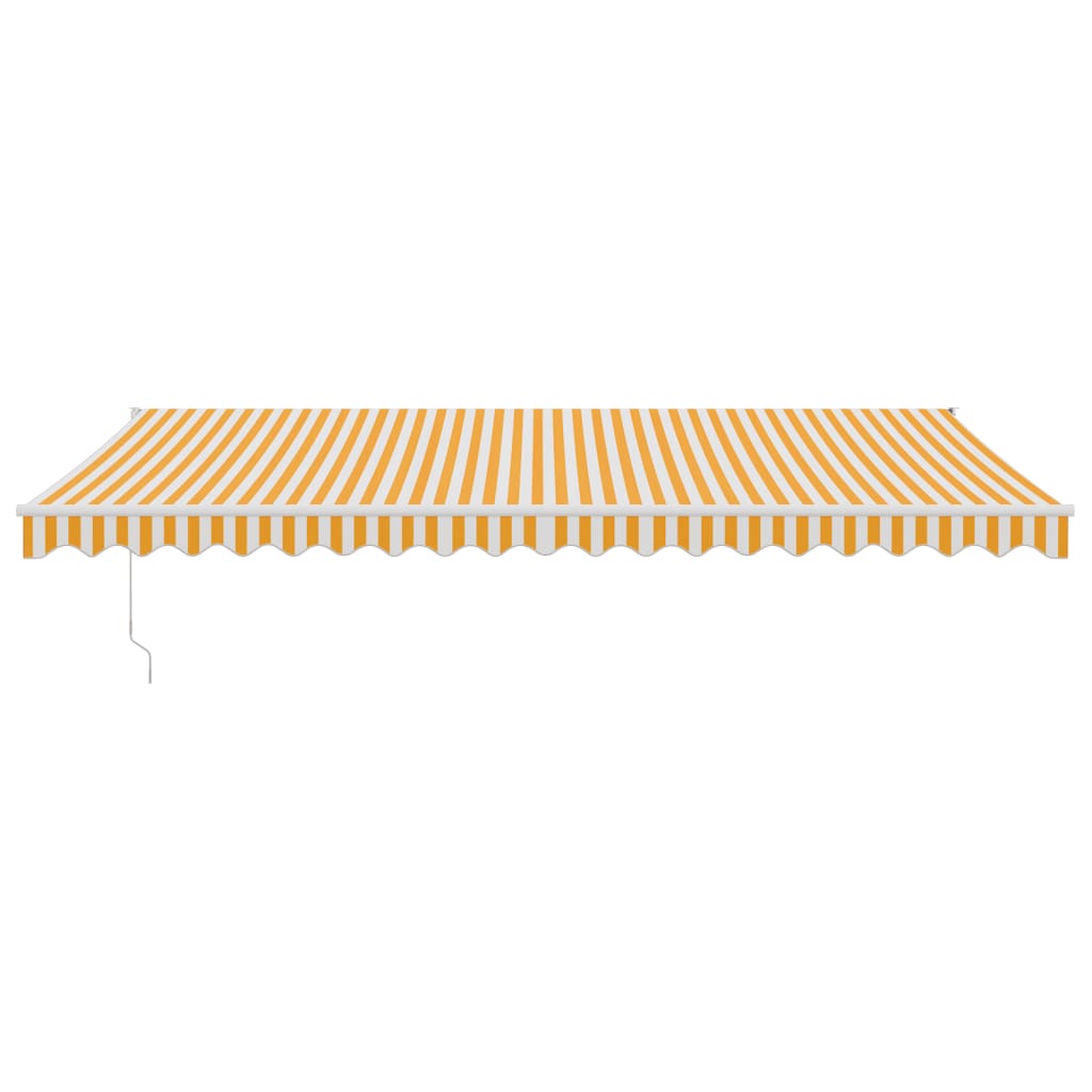 vidaXL Store banne rétractable jaune et blanc 5x3 m Tissu et aluminium