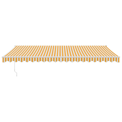 vidaXL Store banne rétractable jaune et blanc 5x3 m Tissu et aluminium