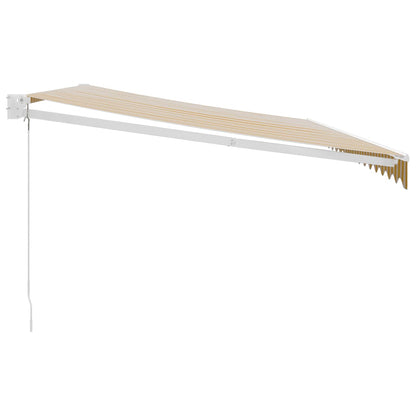 vidaXL Store banne rétractable jaune et blanc 5x3 m Tissu et aluminium