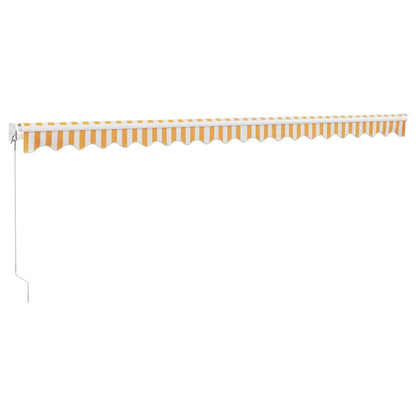 vidaXL Store banne rétractable jaune et blanc 5x3 m Tissu et aluminium